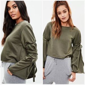 Missguided • Tie Sleeve Pullover
